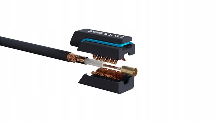 CLICKTRONIC Przyłącze TV IEC kabel MIEDŹ CU 3m