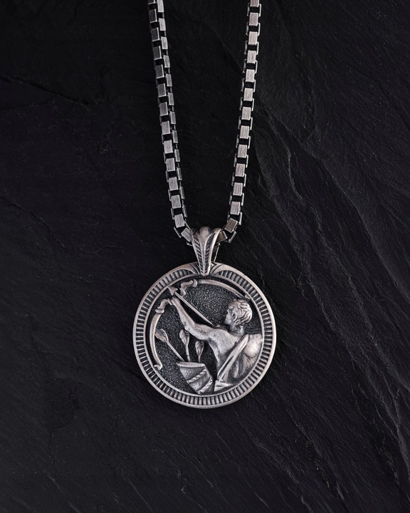 Srebrny wisiorek Znak zodiaku - STRZELEC Zawieszka Męska Srebro Próba 925