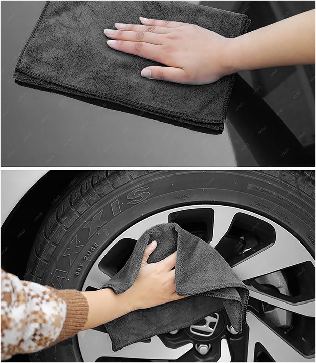 5X RĘCZNIK ŚCIERECZKA Z MIKROFIBRY DO MYCIA OSUSZANIA AUTA 300g 30cm BLACK