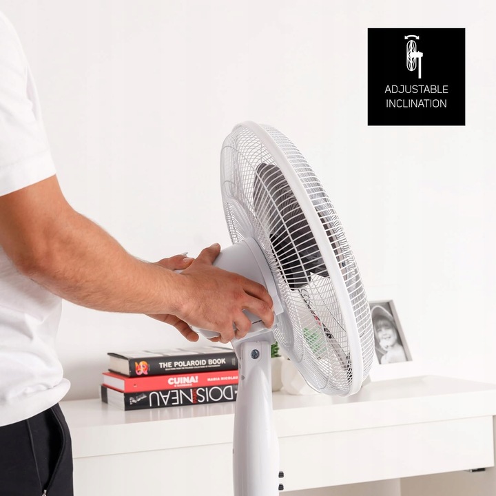 CICHY WYDAJNY WENTYLATOR STOŁOWY 45W