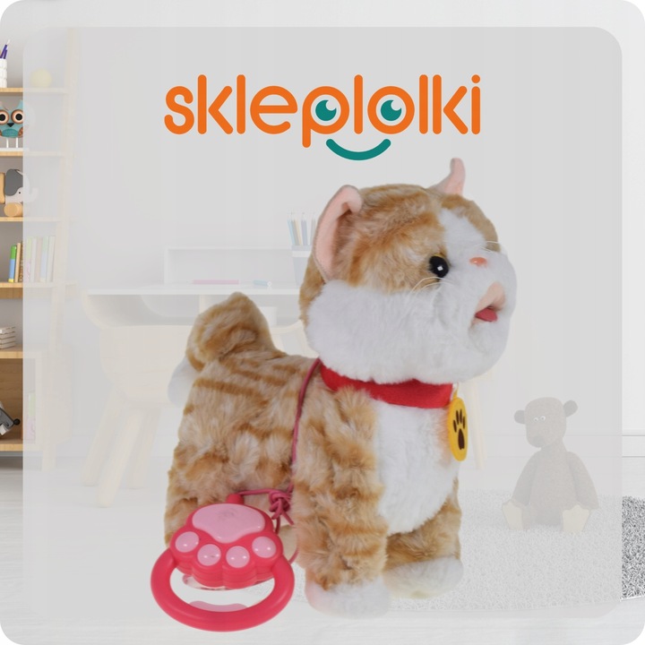 KOTEK INTERAKTYWNY NA SMYCZY MIAUCZY CHODZI GRA