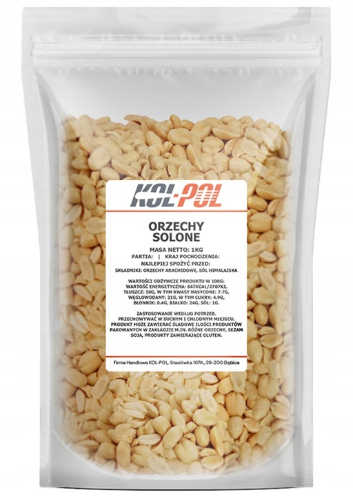 ORZECHY ZIEMNE SOLONE 5kg Arachidowe prażone | KOL-POL