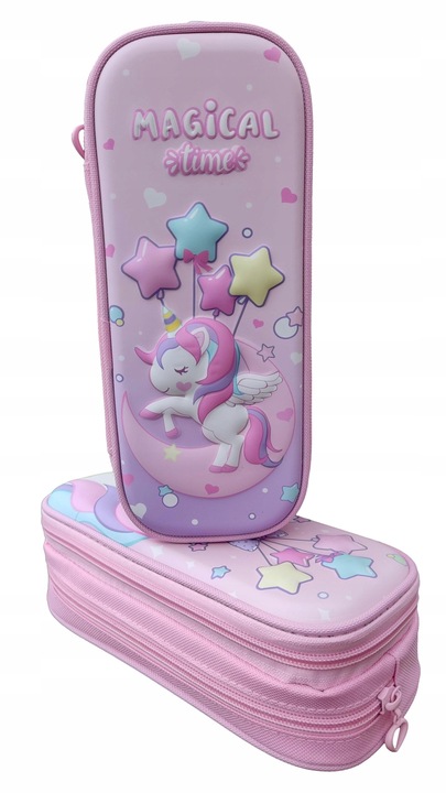 DUŻY PIÓRNIK PODWÓJNY DO SZKOŁY JEDNOROŻEC DŁUGOPI