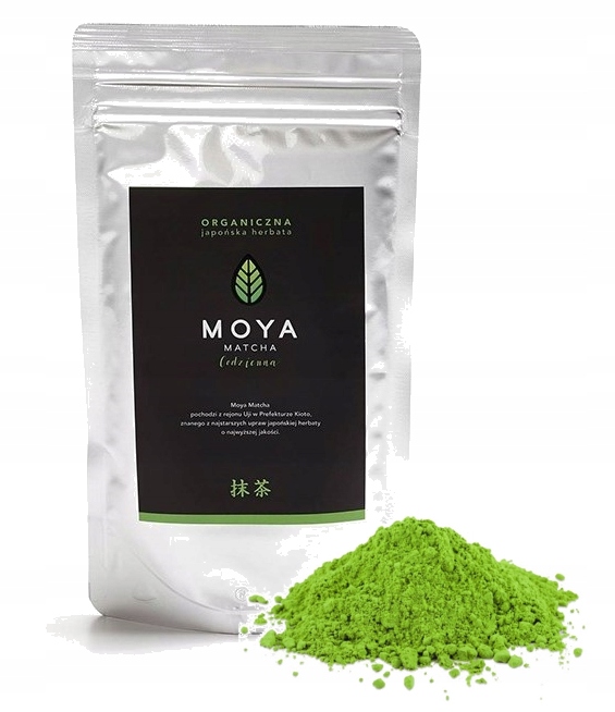 Matcha 100g Codzienna Japońska Moya Zielona Herbata Macza sproszkowana BIO