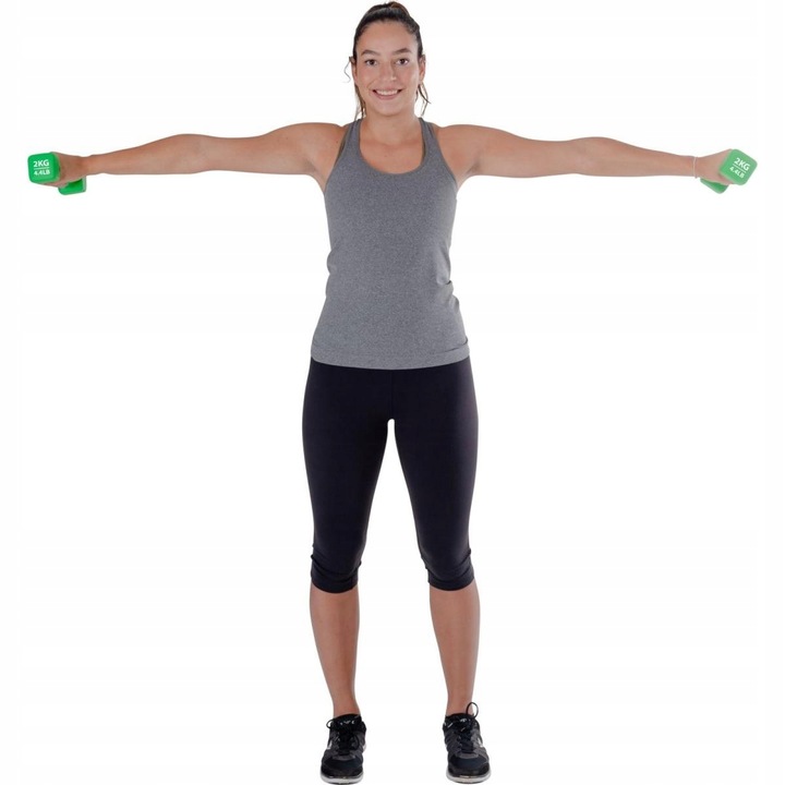 Hantle Hantelki Żeliwne 2x2 kg Ciężarki Neoprenowe Fitnes Zestaw Hantli 4kg