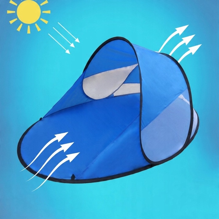 DUŻY NAMIOT PLAŻOWY SKŁADANY PRZENOŚNY PARAWAN SAMOROZKŁADAJĄCY DLA DZIECI