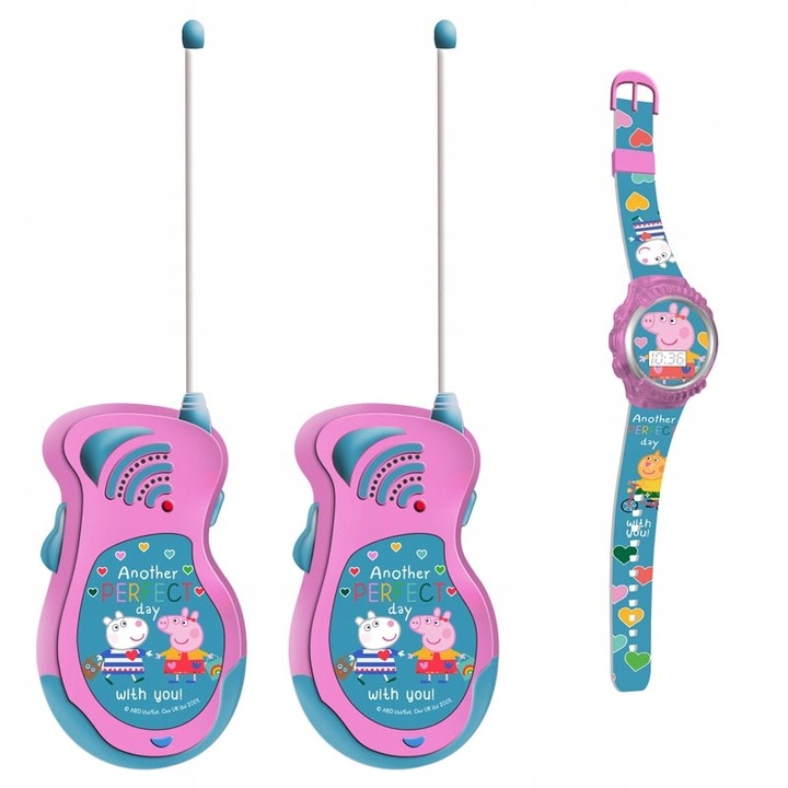 Zestaw Walkie talkie z zegarkiem cyfrowym Świnka Peppa. Peppa Pig PP17047