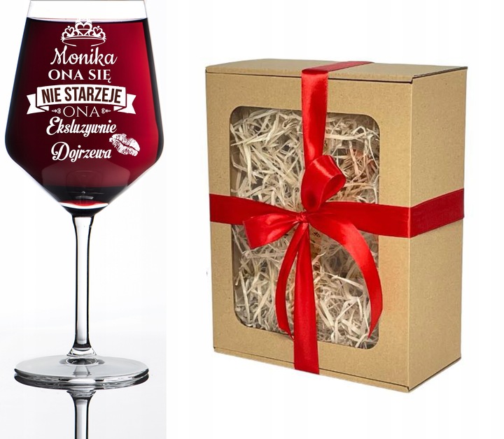 Kieliszek do wina XXL z grawerem prezent dla niej Dzień Kobiet WALENTYNKI