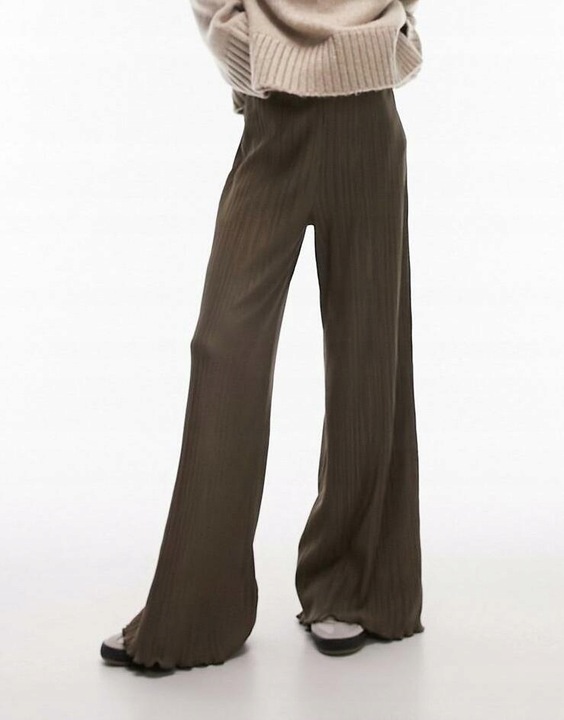 TOPSHOP PLISOWANE LUŹNE SPODNIE CASUAL RPF NG3__L