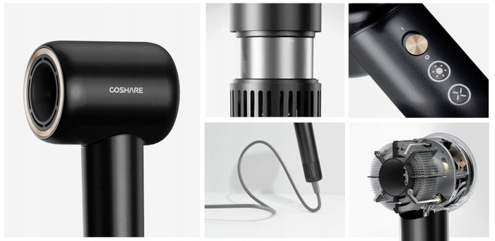 Suszarka do włosów COSHARE SuperFlow1 Czarny