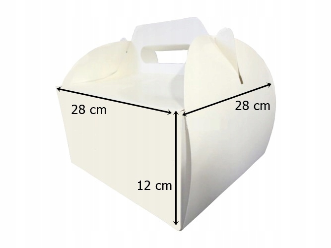 OPAKOWANIE KARTON PUDEŁKO NA TORT 28x28x12cm