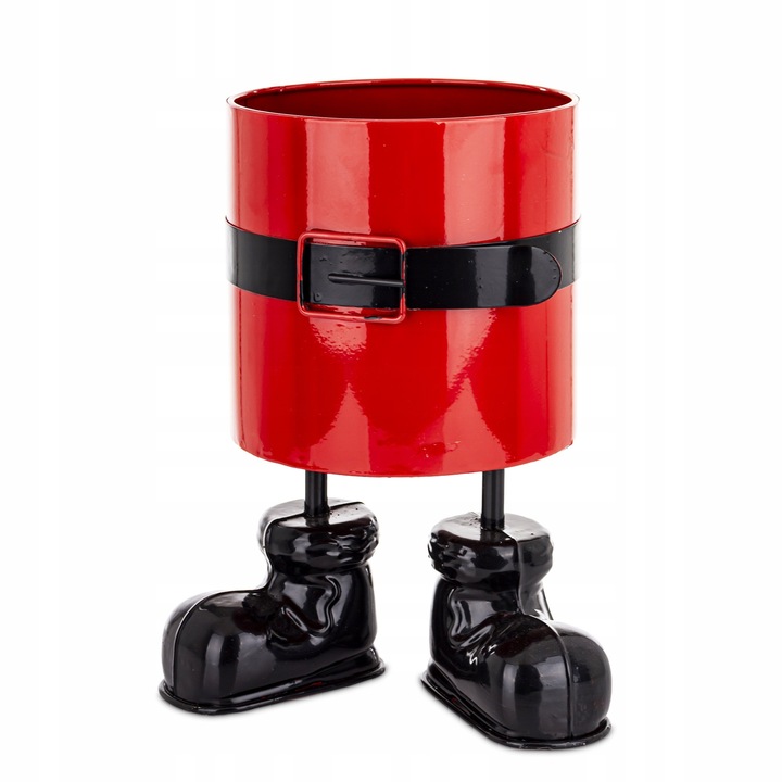 Osłonka Doniczka Świąteczna figurka Mikołaj stojak na choinkę 26 cm