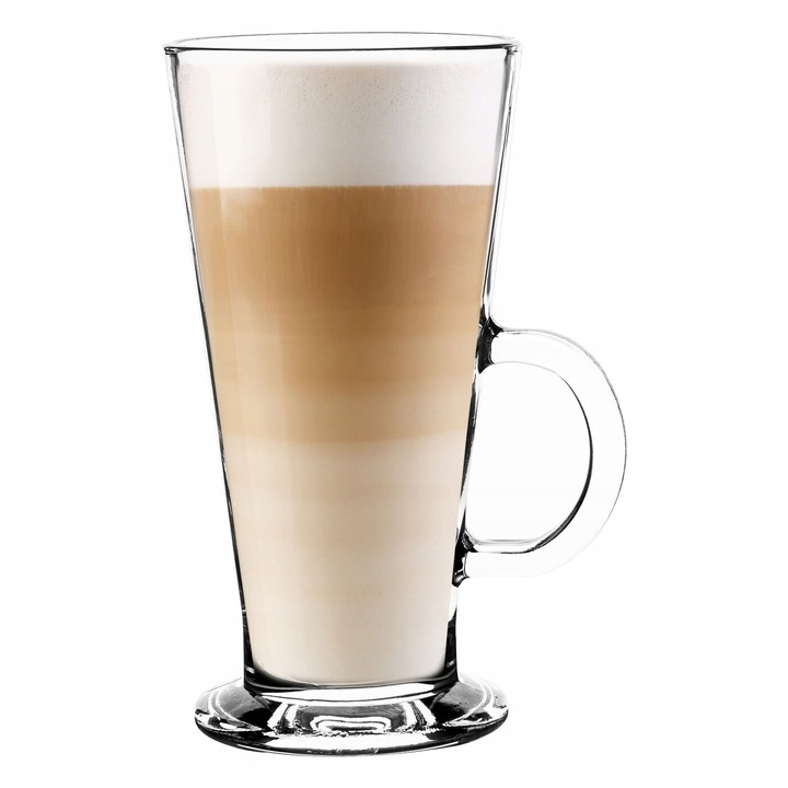Wysokie SZKLANKI DO LATTE herbaty ZESTAW SZKLANEK do kawy 6szt + ŁYŻECZKI