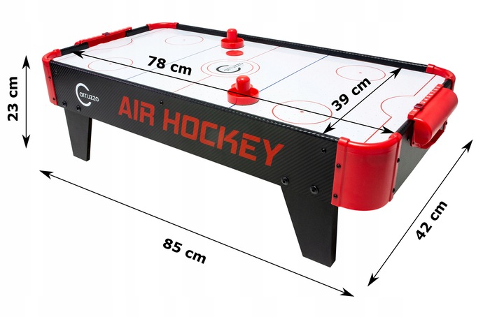Cymbergaj Hokej Carruzzo Stół do Air Hockey 85x42x24cm Zasilanie Baterie