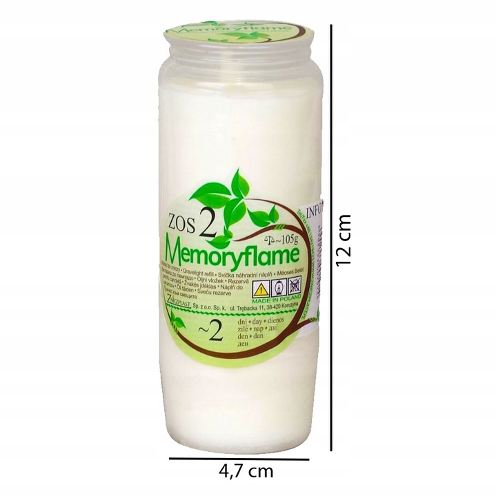 25 SZTUK Wkłady do Zniczy OLEJOWE 48h CAŁOROCZNE 2 dni EKONOMICZNE ZNICZE