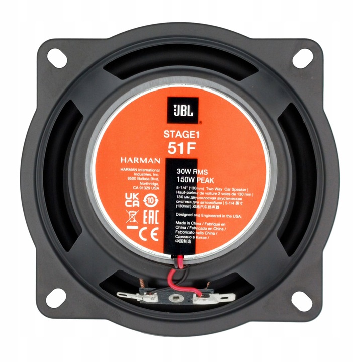 Głośniki samochodowe dwudrożne JBL STAGE1 51F 13 cm 130 mm 150W