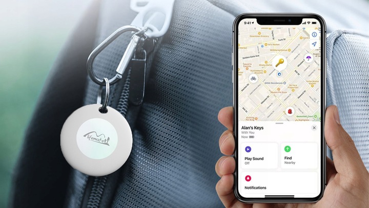 Lokalizator GPS Life Tag MiLi IOS APPLE do plecaka kluczy bagażu dla psa
