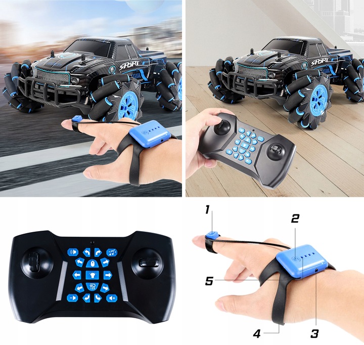 Samochód Zdalnie Sterowany RC Drift 4x4 Gesty Terenowy Auto dla Dzieci