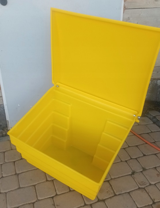 POJEMNIK skrzynia piasek piach sól drogową sorbent 70L PPM 70 litrów ŻÓŁTY
