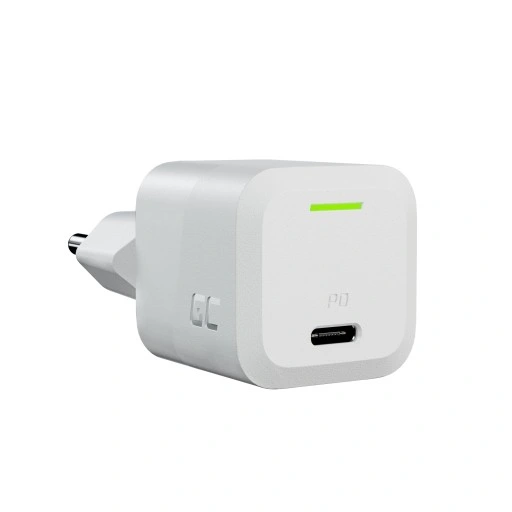 Biała Szybka Ładowarka GC Power GaN 33W 1x USB-C Power Delivery do telefonu