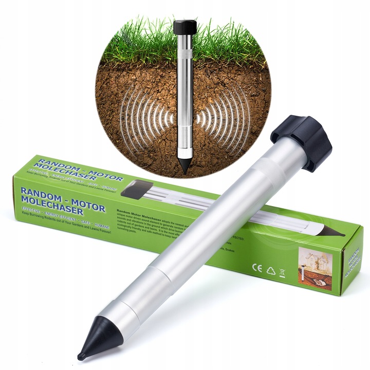 MOCNY ODSTRASZACZ KRETÓW NORNIC RYJÓWEK WĘŻY ZASKROŃCÓW GRYZONI SZKODNIKÓW