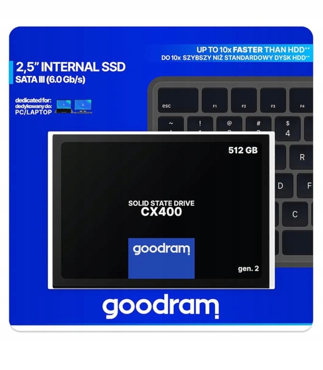 Dysk SSD Goodram CX400 Gen. 2 512GB 2,5" SATA III