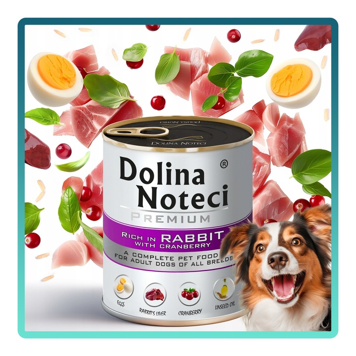 MOKRA KARMA DLA PSA DOLINA NOTECI PREMIUM PUSZKA PIES MIX SMAKÓW 10 X 800G