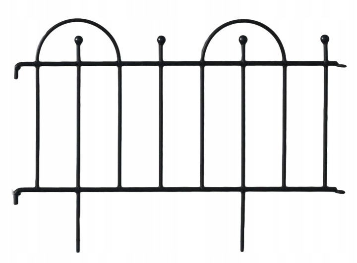 Metalowy płotek ogrodowy, pełny pręt fi 8, fi10, ogrodzeniowy, palisada P1
