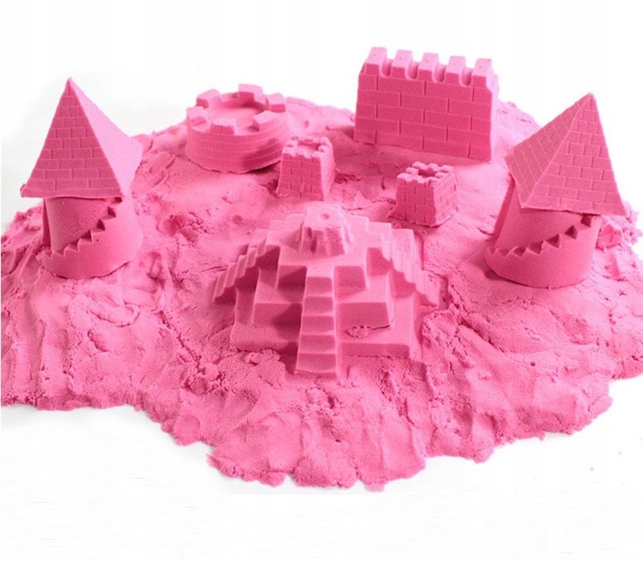 Piasek kinetyczny 3kg ZESTAW NAJWIĘKSZY 115 ELEMENTÓW kolorowy pompka basen