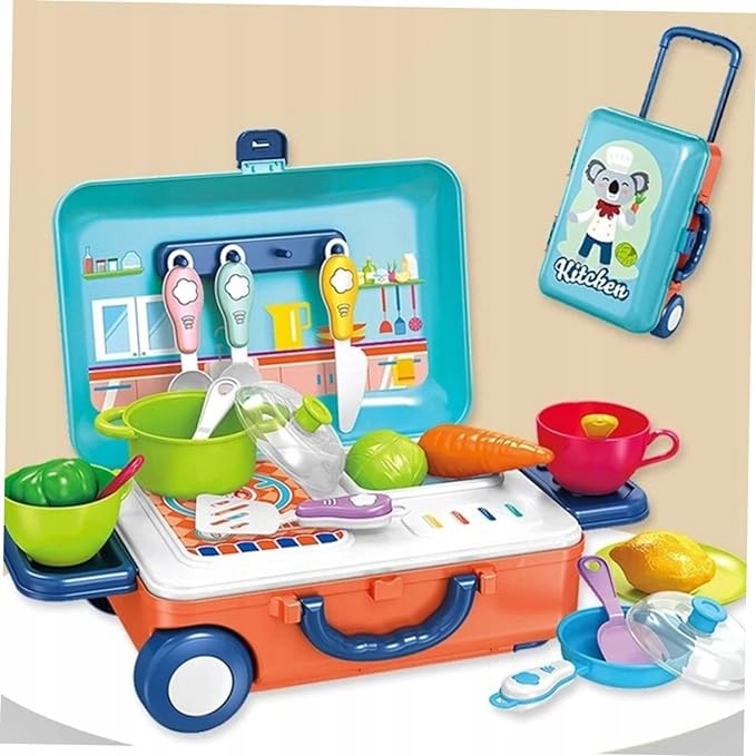 ZESTAW KUCHNIA W WALIZCE Kuchenka do gotowania ZABAWKA DLA DZIECI WALIZKA