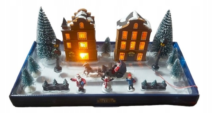 Wioska świąteczna Magic Village DEKORACJA ŚWIĄTECZNA Z OŚWIETLENIEM LED