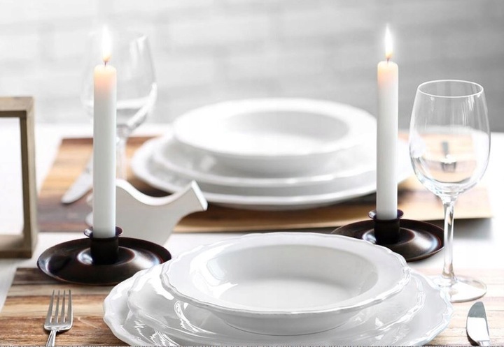 Stożkowa Świeca 24cm/10szt świeczka stroik adwent dekoracj PERŁOWA BIEL