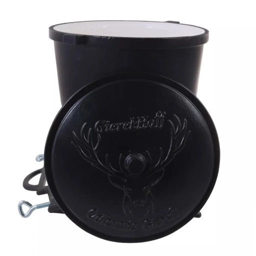 Kociołek żeliwny emaliowany garnek myśliwski 11 L