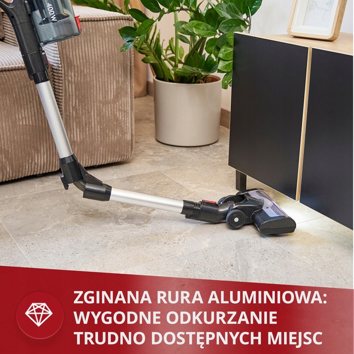 Odkurzacz pionowy bezprzewodowy mocny Flex MPM MOD-71 400 W