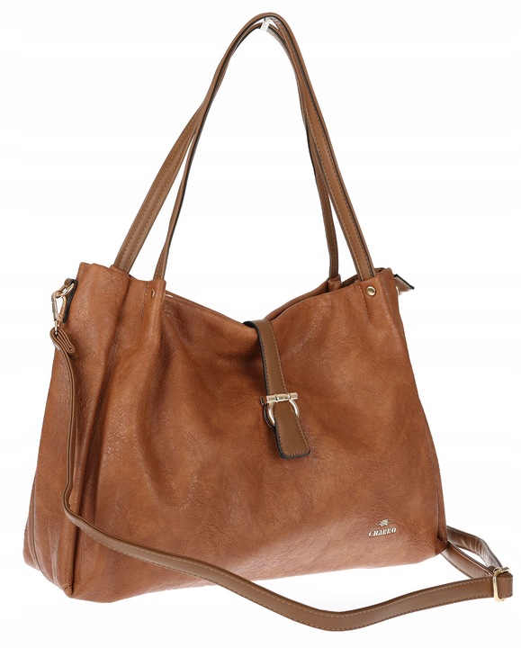 Torebka Damska listonoszka Shopperka na ramię pojemna CH3319 Brązowa