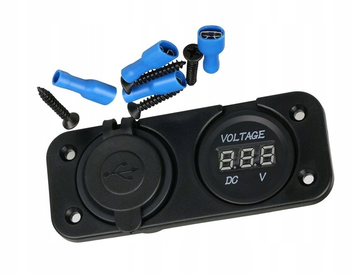 SAMOCHÓD WOLTOMIERZ ŁADOWARKA 2x USB 2A PANEL 2w1