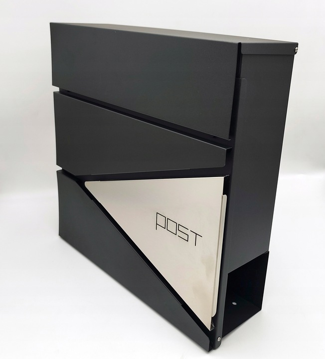 Skrzynka na listy wrzutnia, z gazetnikiem z NUMEREM DOMU ADRESEM DRUK UV