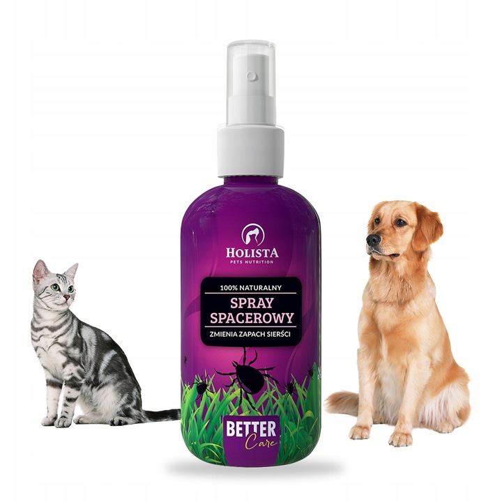 HOLISTA SPRAY Spacerowy na KLESZCZE Komary Naturalny dla Psa Kota 100ml