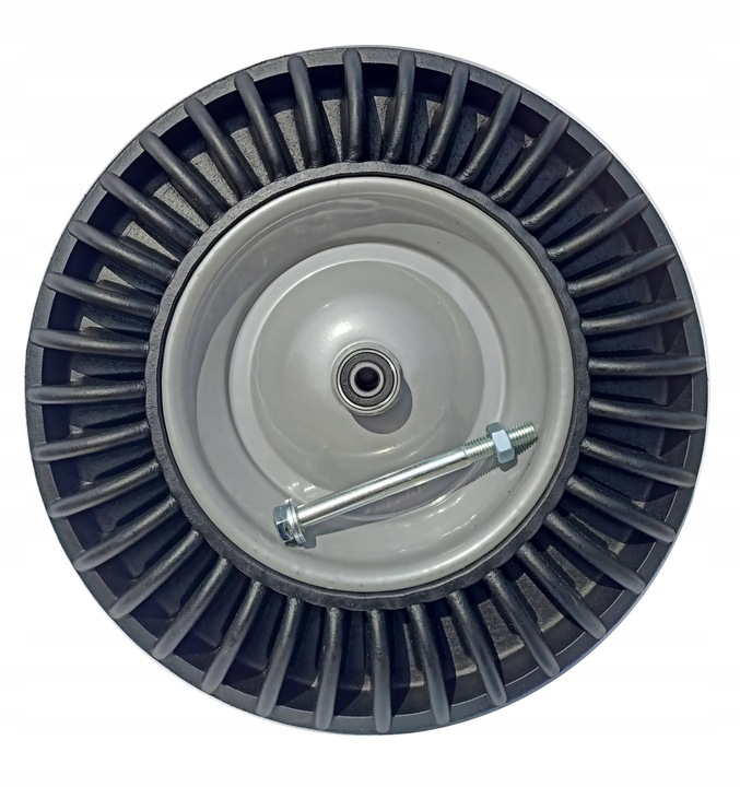 Koło kółko do taczki z pełnej gumy 4.00-8 12x100 + oś