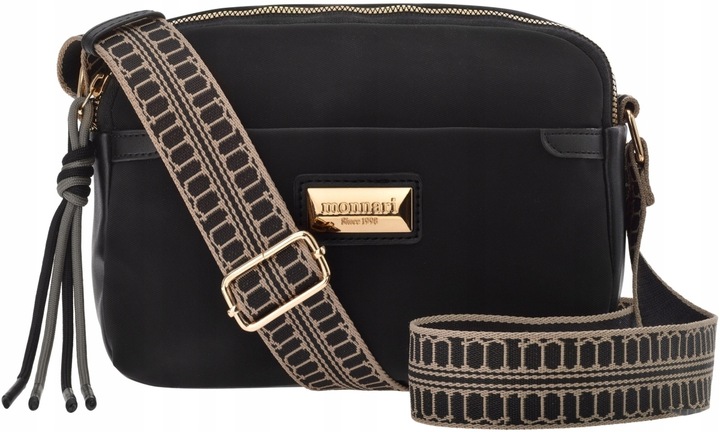 Stylowa Torba Damska Monnari Torebka Listonoszka Na Pasku Czarna Mała
