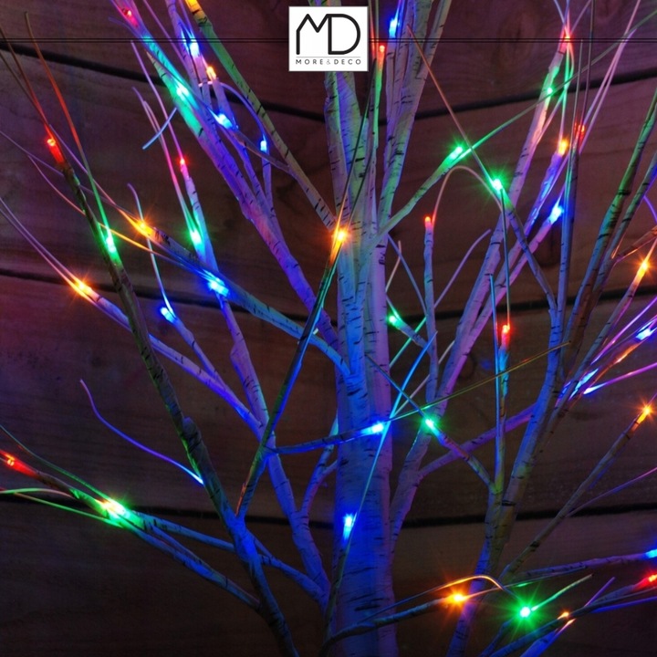 Brzoza led 120cm 48led multikolor drzewko dekoracja bożenarodzenie kolorowy