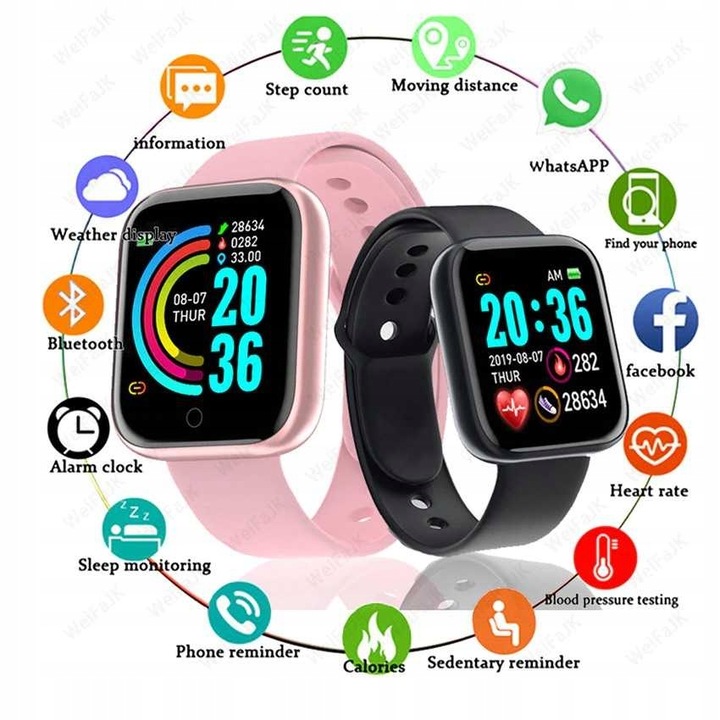 SMARTWATCH ZEGAREK KROKI PULSOKSYMETR TĘTNO FIT PL