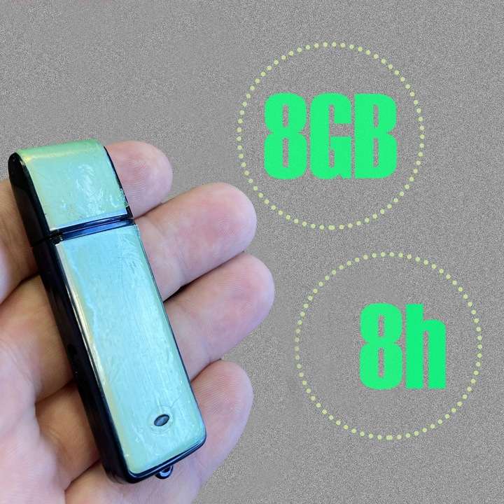 Dyktafon szpiegowski podsłuch pendrive 8GB USB DP1