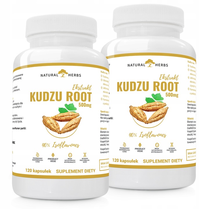 KUDZU ROOT Extract500mg40% isoflavones WEGE 2x120k