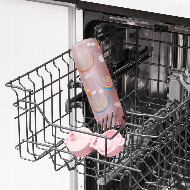 Bidon na wodę Butelka różowa dla dziewczynki róż Rainbow Tęcza ION8 0,5 l