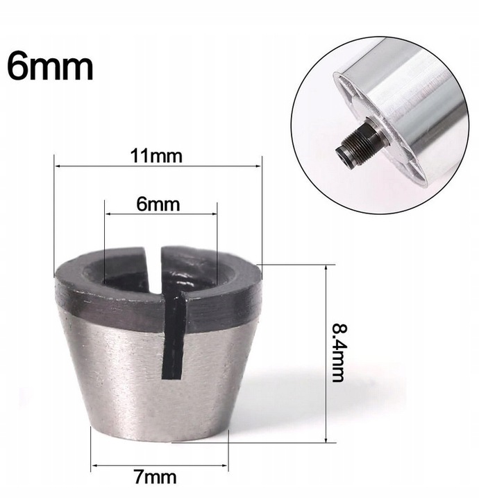 3 x TULEJA ,2xnakrętki /REDUKCJA 6 ,8 ,6,35mm