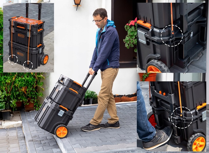 Skrzynka narzędziowa modułowa kołach ZESTAW TACTIX