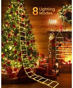 ŁAŃCUCH ŚWIETLNY LED ŚW MIKOŁAJ NA DRABINIE 3 METRY DEKORACJA ŚWIĄTECZNA