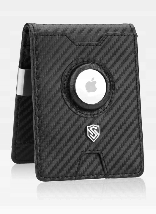 STEVENS Męski Portfel Skórzany Slim Klips RFID Na Karty Drobne AirTag Q3-W