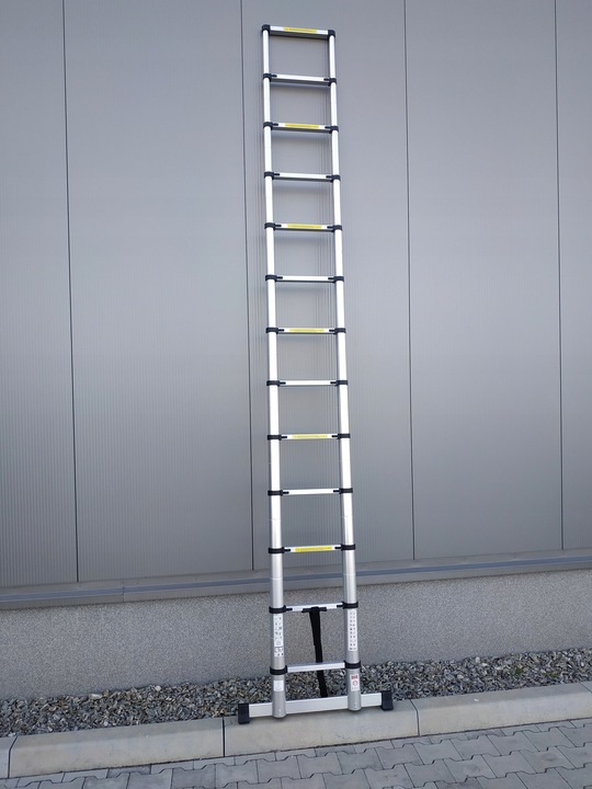 DRABINA TELESKOPOWA 3,8 M STABILIZATOR POKROWIEC